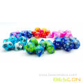 Bescon Mini Gemini Two Tone Polyhedral RPG Dice Set 10MM, Mini RPG Dice Set D4-D20 in Tube Packaging, Assorted Colored of 42pcs
